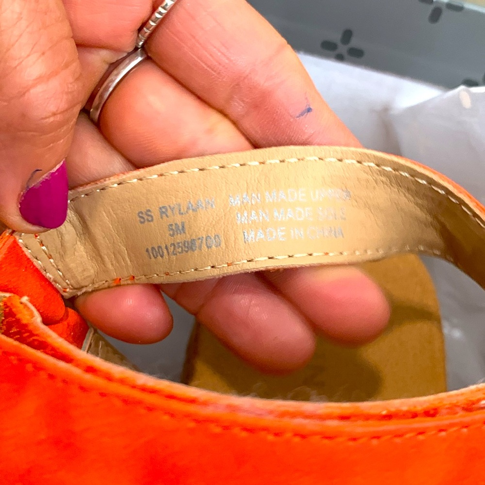 SUN+STONE Demi Sandal - Orange. Like new - Picture 3 of 7